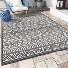 Outdoor Rug Carpet 4x6 ft, Flatweave Textured Outdoor Patio Rug Non Slip Indo...