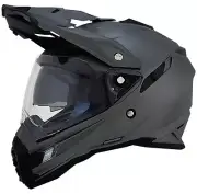 AFX FX-41DS Solid Dual Sport Motorcycle Helmet Frost Gray