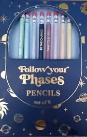 Follow Your Phases Set Of 8 Pencils