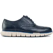 Cole Haan Mens Zerogrand Remastered Wing Tip Oxford Lace-Up Shoes Blue