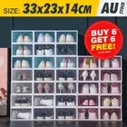 Shoe Box Oragniser Rack Display Cases Large Storage Cabinet Plastic Boxes