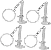 [FOMIYES] Zinc Alloy Keychain Calipers Steel Vernier Pendant Key Chain Lanyard First