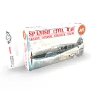 AK Interactive Air Series: Spanish Civil War. Legion Condor Aircraft Acrylic Paint Set 3rd Generation [AK11714]