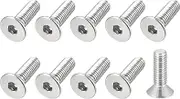 Flat Head Countersunk Machine Screws, (M3x10mm) 40Pcs, 304 Stainless Steel Socket Head Cap Screws - for Machinery, Furniture, DIY