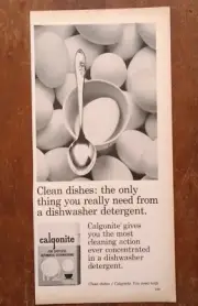 1966 Calgonite Dishwashing Detergent 20 Eggs Photo Vintage Magazine Print Ad