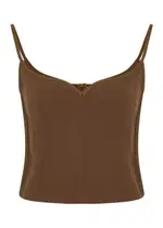 Paris Georgia Heart Singlet top - Brown - XS (UK6 / XS) XS (UK6 / XS)