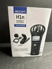 NEW Zoom H1n Handy Recorder Value Pack Case Windscreen Cable Adapter Open Box