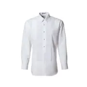 New Ladies TUX PARK White laydown Pleated Womens Tuxedo Shirt Blouse TUXXMAN