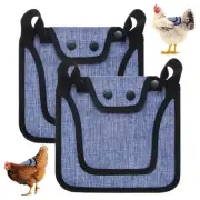 2-Pack Premium Chicken Saddle, Hens Saddle with Adjustable Strap [Purple]