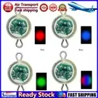 LF# 100Pcs LED Attracting Fish Lamp Mini for Fished Gear (Tri-Color Circular Fl