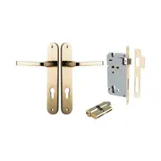 Iver Annecy Door Lever Handle on Oval Backplate Entrance Kit Key/Key