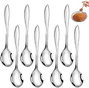 Alovez 8 Pieces Tiny Stainless Steel Spoon for Spice Jars for Spices, Salt, Fun Little Scoops