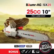 BAUMR-AG 25cc Petrol Chainsaw Arborist 10" Bar Tree Pruning Garden Chain Saw
