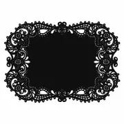(6 sets) Hortense B. Hewitt Laser Black Place Mats wedding party 72 total mats