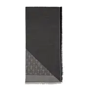 Max Mara Geode Fringed Edge Shawl One size Black