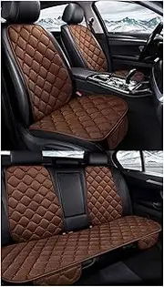 Automobile seat Cover, 7PCS Set Warm Plush Car Seat Cushion Cover Backrest Front Rear Seat Protector Case Wear-Resistant Universal Auto Accessories(Coffee)