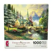 Thomas Kinkade Painter of Light Dogwood Chapel 1000 Piece Puzzle NIB 27x20 GAME