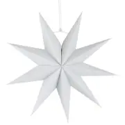 3D 30cm Nine-pointed Star Paper Lantern - White