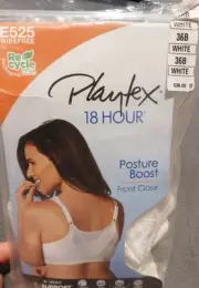 Playtex 18 Hour E525 Posture Boost Front Close Bra 36B White -5290