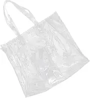 [Healeved] Clear Tote Bag Large Transparent Shoulder Bag for Women and Beach Bag for School Work and Everyday Use Stylish See Through Design