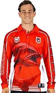 NRL 'Barracuda' Fishing Shirt - St George Illawarra Dragons - Adult - Men - Polo