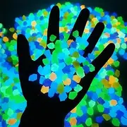 1200PCS Glow in The Dark Garden Pebbles, Christmas Glow in The Dark Rocks Outdoor, Luminous Pebbles Glow Stones for Landscape, Indoor/Outdoor Yard Décor (Color : Mixed)