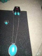 Paparazzi Necklace Ring Bracelet Lot Turquoise Stone