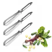 Trio Stainless Steel Peeler Fruit Vegetable Potato Sharp Razor Blade Swivel
