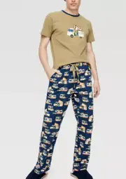 NEW PETER ALEXANDER MENS CAMPERVAN TOP + FLANNELETTE PANTS SET M $139.90 COTTON