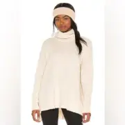 Splendid Chalet Ivory Turtleneck Sweater Size Small Revolve NWT