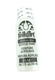 FolkArt Acrylic Paint 429 WINTER WHITE MATTE 59ml Bottle Quality PLAID Made USA