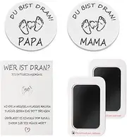IETWATE Expectant Dad Gift Birth Boy Girl Baby Gifts Birth Boy Girl Decision Coin, Gifts for Expectant Dads Mothers Stainless Steel Coin, Expectant Mum Gift with 2 Imprints