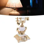 Home Simulation Telephone Desk Lamp Clock Telephone Alarm Clock Desk Lamp Dual-p