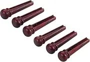 SWOOMEY 6pcs String Bridge String Pegs for Acoustic Guitar Easy Installation Enhance Sound Clarity Responsiveness Replacement for Worn Bridge Pins Guitar Parts Accessories