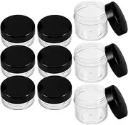 MERRYHAPY Makeup Travel Containers 9pcs Mini Sample Boxes 10g x 3 20g x 6 Black Compact Stylish