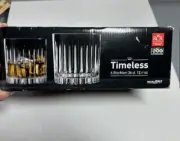 New in Box RCR Cristalleria Iataliana 6 Bicchieri 12oz. Whiskey cut glasses Gift