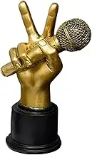 Homoyoyo Desktop Ornaments Decor for Office Dinner Table Decor Hand Sculpture Knick Knacks Home Decor Finger Statue Office Ornament Abstract Hand Resin Child Tv Cabinet Gold Trophy