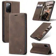 CaseMe Samsung Galaxy S20 FE Fan Edition Classic Folio Case Cover [Coffee]