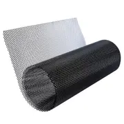 Car Grill Mesh Sheet Black Painted Aluminum Alloy Grille Mesh Roll Black