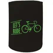 Alcohol Stubby Holder - Lets Ride Cycling - Funny Novelty Birthday Gift Joke Beer Can Bottle