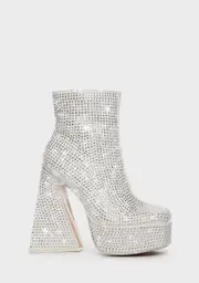 [Public Desire] Silver Rumour Rhinestone Boots