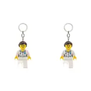 2PK Lego Nurse/Surgeon Keychain LED Light 23x24cm Assorted Kids/Children 6y+