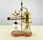 Gold/Silver Belgium Royal Family Balance Syphon Coffee Tea Pot Maker Machine
