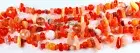 Czech Strung Pressed Glass Beads Orange Mix