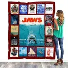 JAWS Blanket, Horror Movie Halloween Fleece, Sherpa Blankets