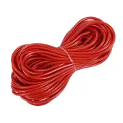 Faux Leather Cord Round Leather String, 3mm x 10m, Red