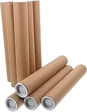 GRADENEVE 10pcs Cardboard Poster Transport Tube for Artwork Crafts Documents Mailing Tube with End Caps for Secure Storage Shipping
