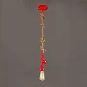 Steampunk Water Pipe Pendant Light Retro Industrial Hanging Lamp(Red)