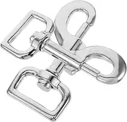 2pcs Heavy Duty Hooks Belt Buckles Pet Belts Chain Barrier Device Dog Tie Out Dog Hook Breed Snap Hook Dog Leash Clasp Buckle Bolt Snaps Webbing Belt Spring Clasp Zinc Alloy Silver Generic