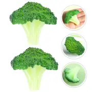 3 Pcs Broccoli Model Artificial Vegetable Slice Sprouting Kit Fake Food
